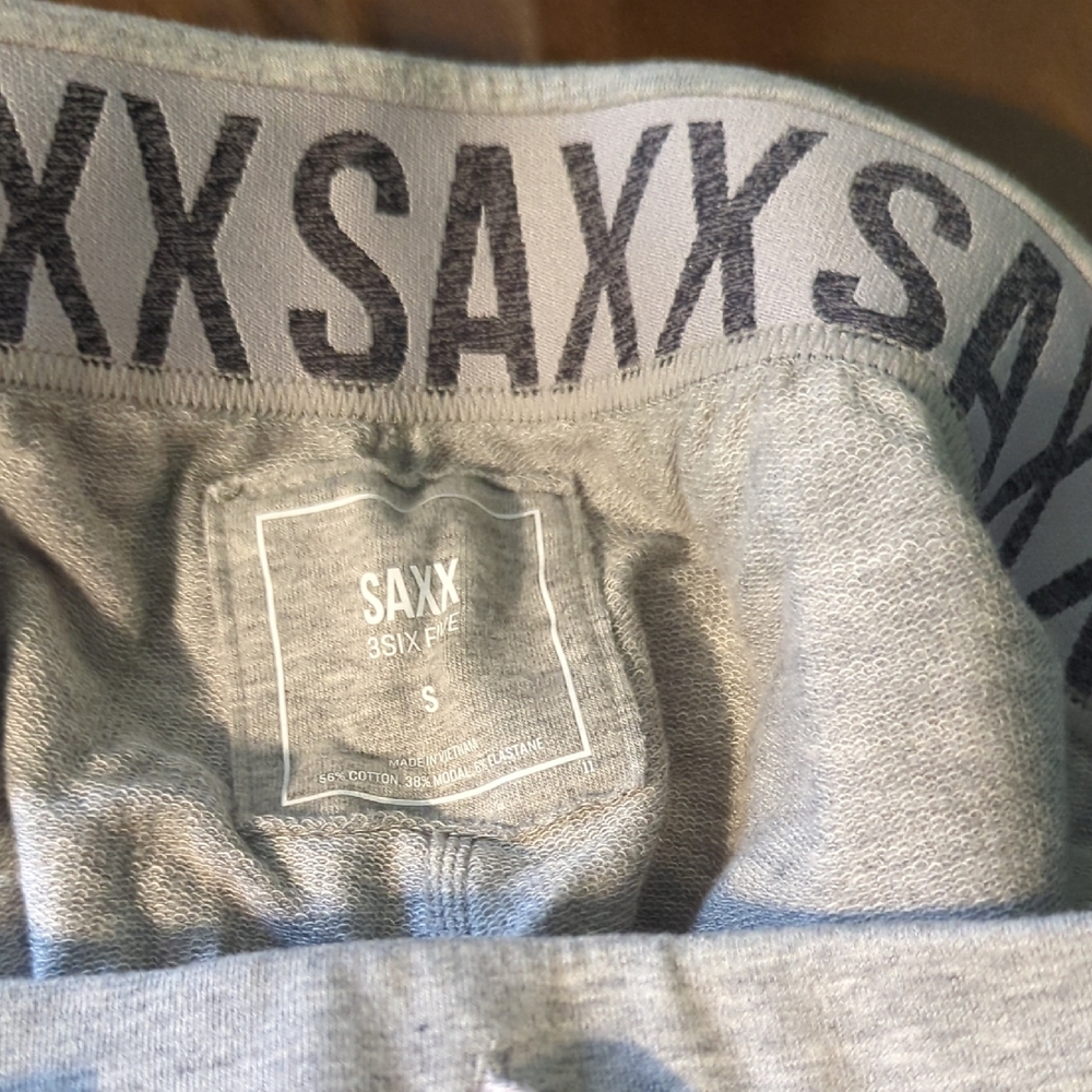 Saxx Gray Jogger Sweatpants with Elastic Cuffs - Picture 2 of 3
